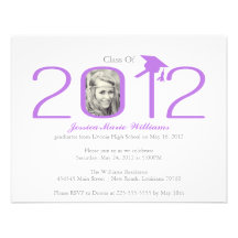 2012 Graduation Party Personalized Announcements