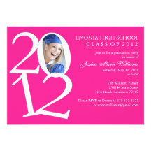2012 Graduation Party Personalized Invites