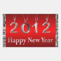 2012 Happy New Year Stickers