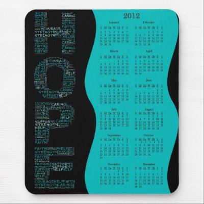 2012 Hospice Embodies a Spirit of Hope Calendar Mouse Pads by inspiredbygenius