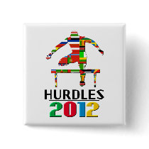 2012: Hurdles Pinback Button