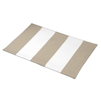 2012 Khaki &amp; White Stripe Placemat Gift