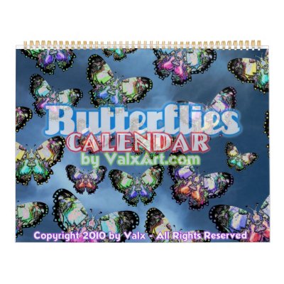 2012 Large Butterfly Flutterby in Valxart calendar by ValxArt