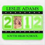 2012 LIME GREEN PHOTO GRADUATION mousepads