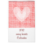 2012 many hearts Calendar