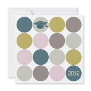 2012 Mod Dots Graduation Party Invitations zazzle_invitation