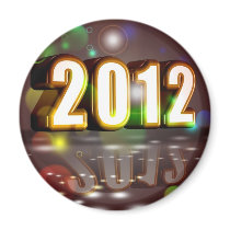 2012 New Year Refrigerator Magnet