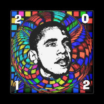 2012 Obama Psychedelic square magnet