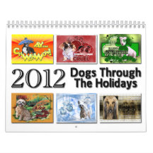 2012 perros a través del calendario de los días de