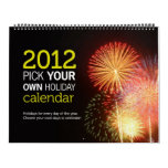 2012 Pick Your Own Holiday Calendar