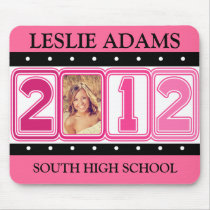 2012 PINK PHOTO GRADUATION MOUSE PADS