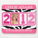 2012 PRETTY IN PINK & ZEBRA PHOTO GRADUATION mousepads