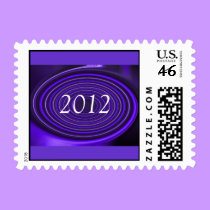 2012 Purple spirals -  postage stamps stamps