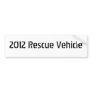 2012 Rescue Vehicle Bumper Sticker