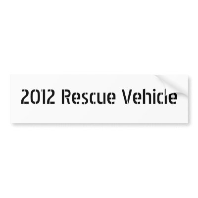 2012 Rescue Vehicle Bumper Sticker by sclan10