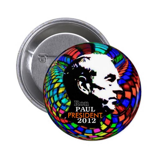 2012 Ron Paul Psychedelic pin