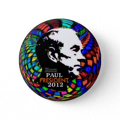 2012 Ron Paul Psychedelic pin