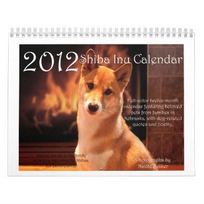 2012 Shiba Inu Calendar by Shiba_Chic