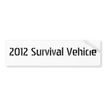 2012 Survival Vehicle Bumper Sticker