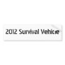 2012 Survival Vehicle Bumper Sticker