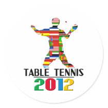 2012: Table Tennis Round Sticker