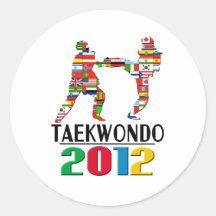 2012: Taekwondo Round Stickers