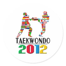 2012: Taekwondo Round Stickers