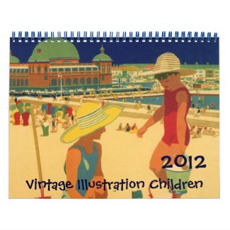 2012 Vintage Illustration Children's Calendar calendar