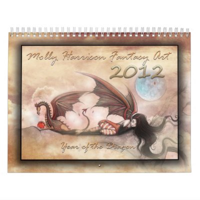2012 Wall Calendar Dragons and Fairies by robmolily
