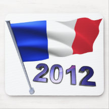 2012 with French flag Mouse Pad