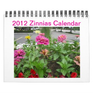 2012 Zinnias Calendar calendar