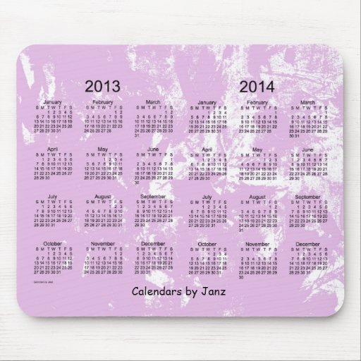 2013 - 2014 2 Year Calendar Mousepads