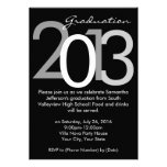 2013 Black Typographic Graduation Party Invitation invitations