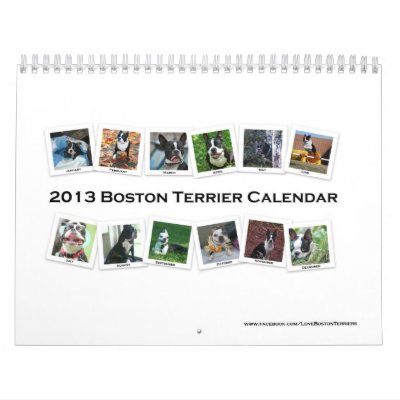 2013 Boston Terrier Calendar 2013 Boston Terrier Calendar