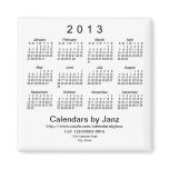 2013 Calendar Business Card Template Fridge Magnet