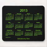 2013 Calendar Chartreuse Neon Mouse Pad