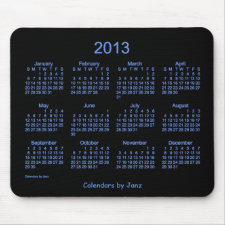 2013 Calendar Cornflower Neon Mouse Pad mousepad