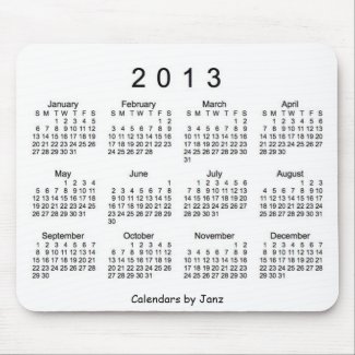 2013 Calendar mousepad
