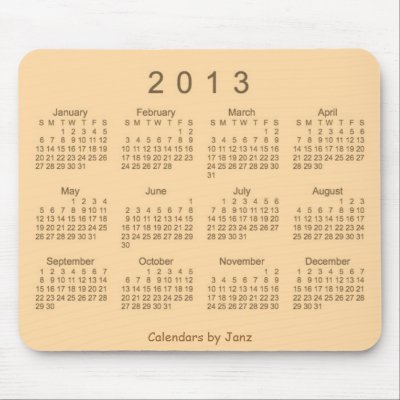 2013 Calendar Mousepads by Calendars_by_Janz