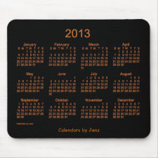 2013 Calendar Neon Chocolate Mouse Pad mousepad