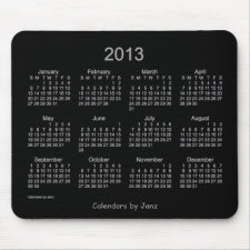 2013 Calendar Platinum Neon Mouse Pad mousepad