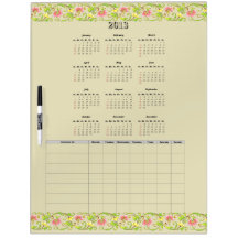 2013 Calendar plus Chore Chart Dry Erase Whiteboard