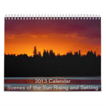 2013 Calendar - Setting and Rising Sun