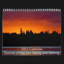 2013 Calendar - Setting and Rising Sun calendars