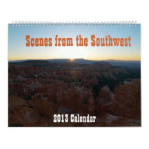 2013 Calendar with scenes from Arizona and Utah