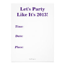 2013 Custom New Year's Eve Party Invitation invitations