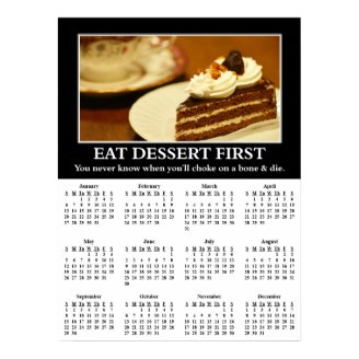 2013 Demotivational Wall Calendar: Choke to Death Poster