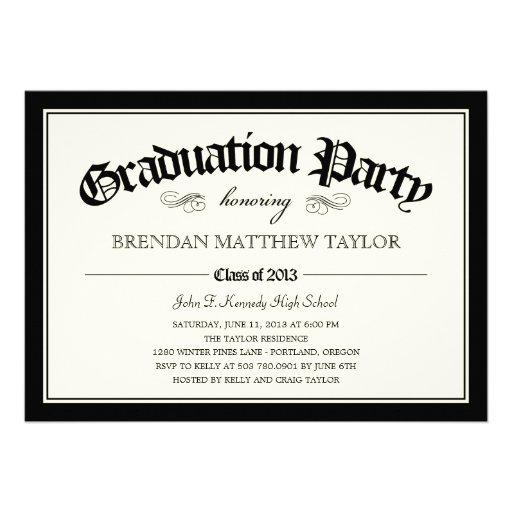 2013 Diploma Graduation Party Invitation (front side)