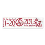 2013 End of an Error Anti Obama Gear Bumper Sticker