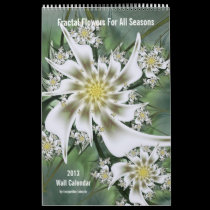 2013 Fractal Flowers Wall Calendar